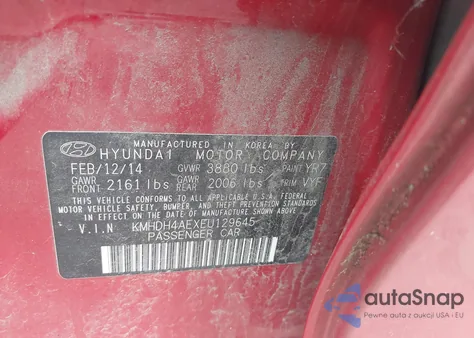 2014 Hyundai Elantra Se/Sport/Limited из США, поврежденный, VIN KMHDH4AEXEU129645